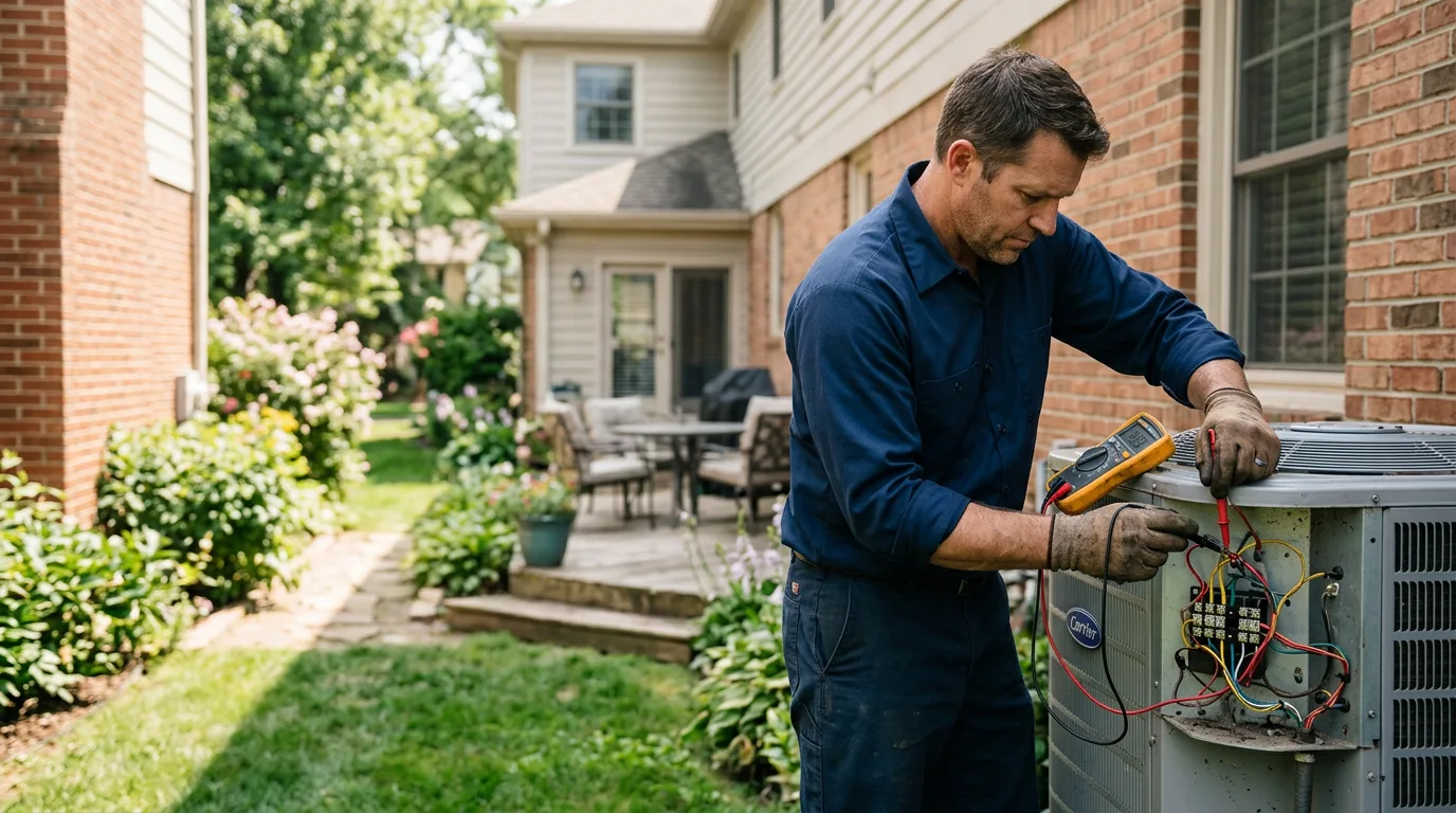 HVAC technician working near North Bennington, VT